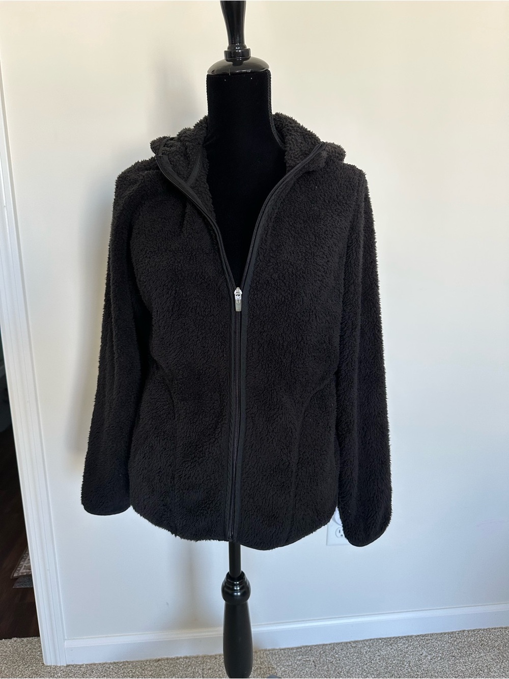 Women’s Christopher & Banks‎ Black Cozy Zip-Up Jacket with Hood